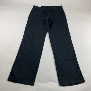 Gap Charcoal Linen Blend Wide Leg Lounge Pant 4R New